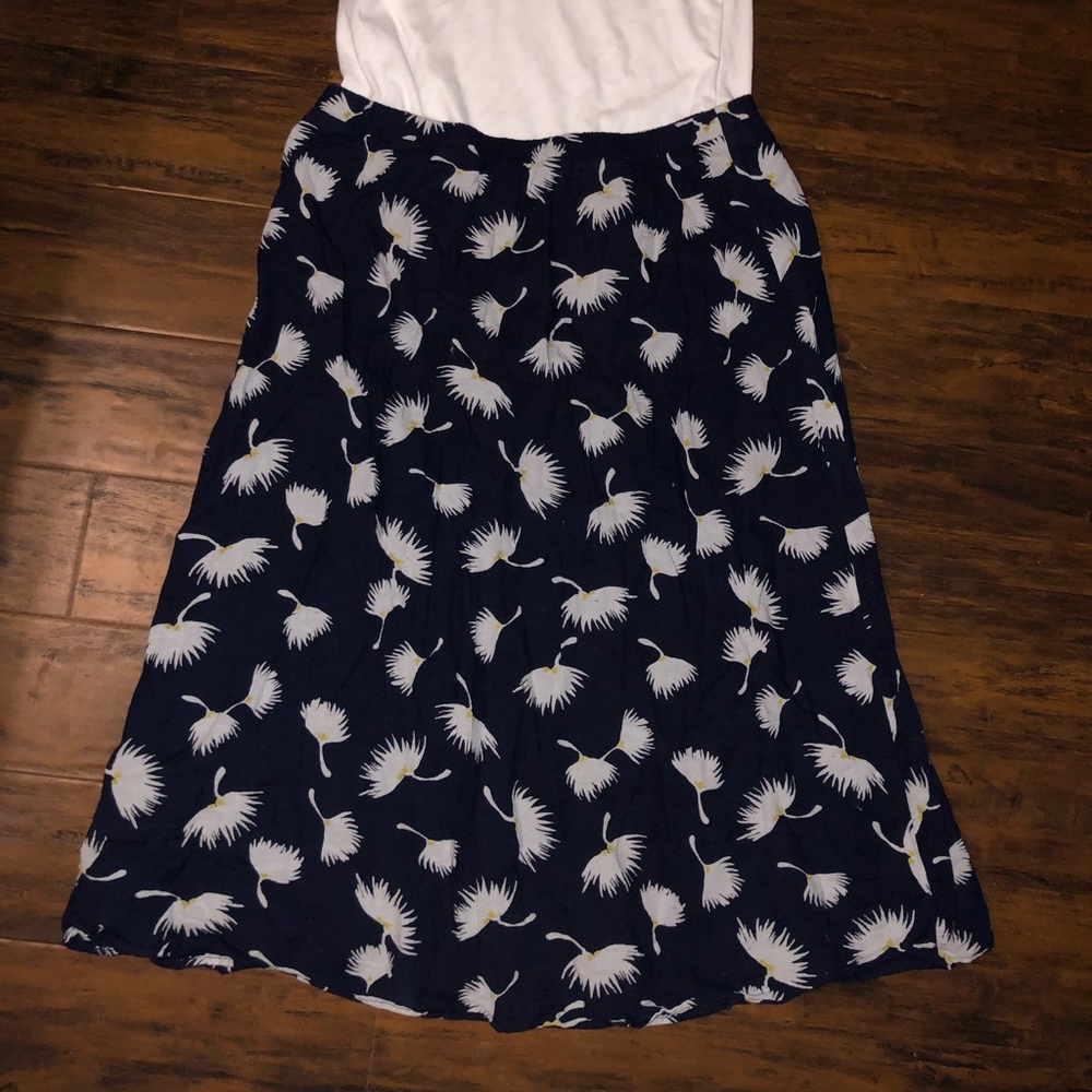 Linen Dandelion print skirt